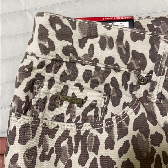 NINE WEST Gramercy animal print skinny jeans 14 - Picture 4 of 13